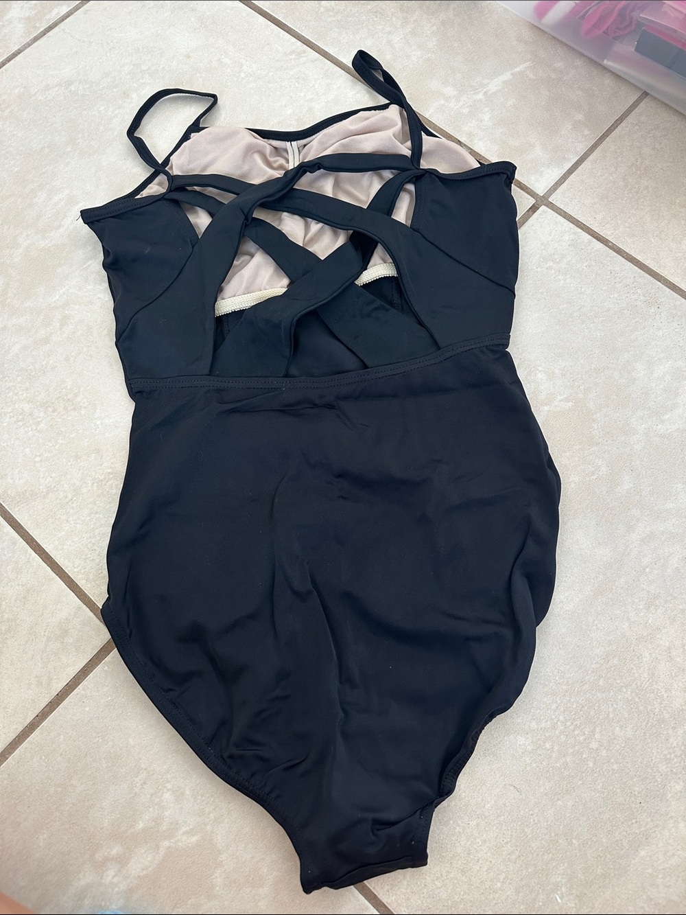 Black Strappy Women's Leotard